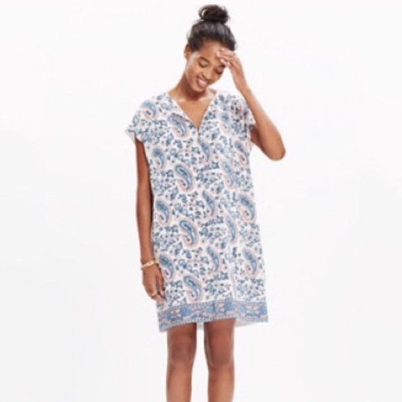 Madewell Dresses & Skirts - Madewell White Paisley Silk Dress